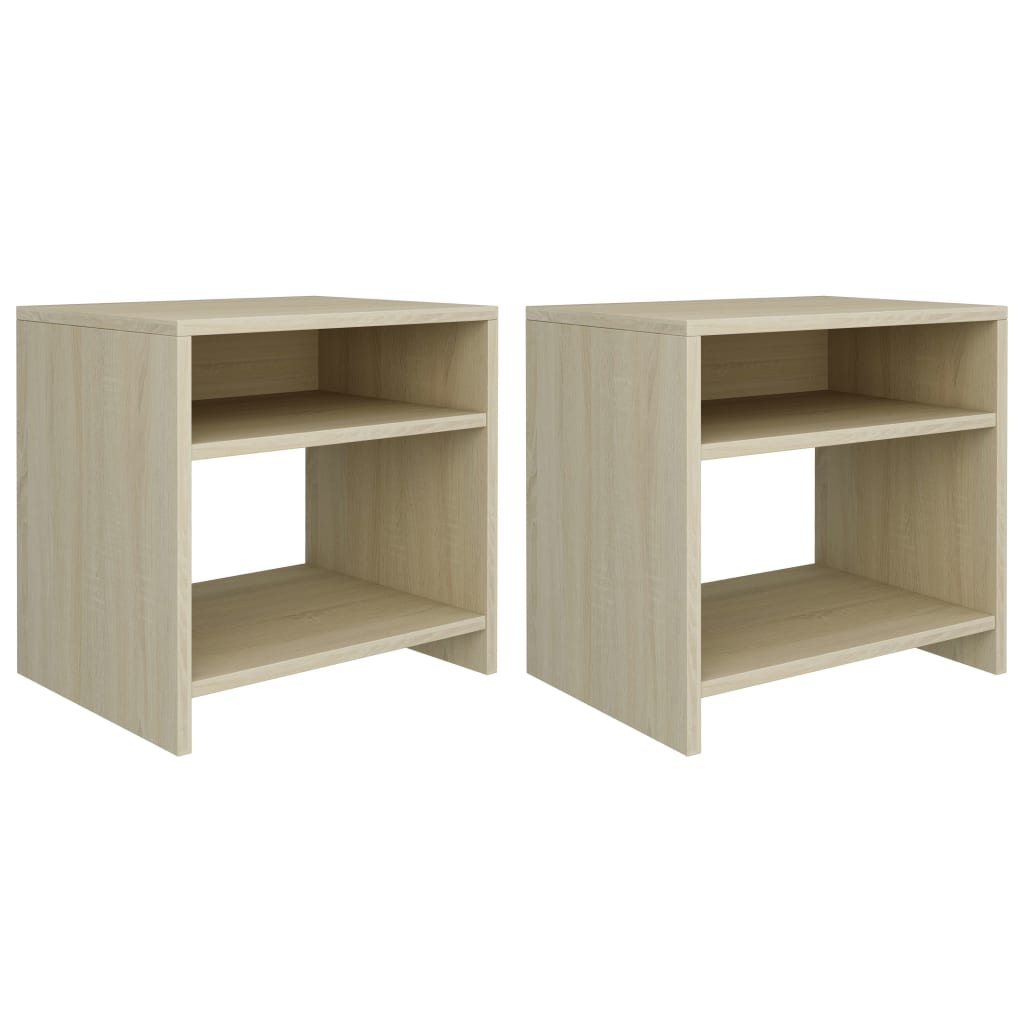 Bedside Cabinets 2 pcs Sonoma Oak 40x30x40 cm Engineered Wood