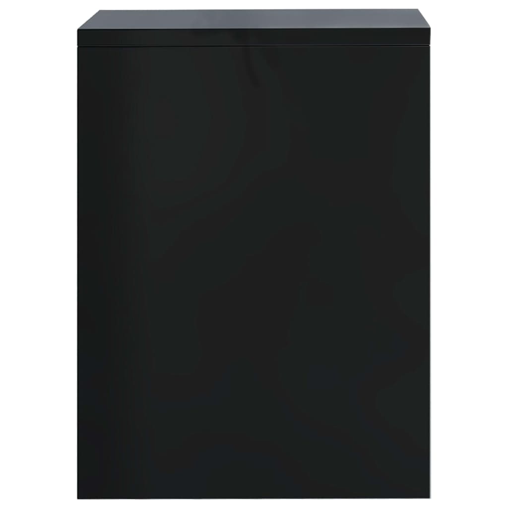 Bedside Cabinet High Gloss Black 40x30x40 cm Engineered Wood