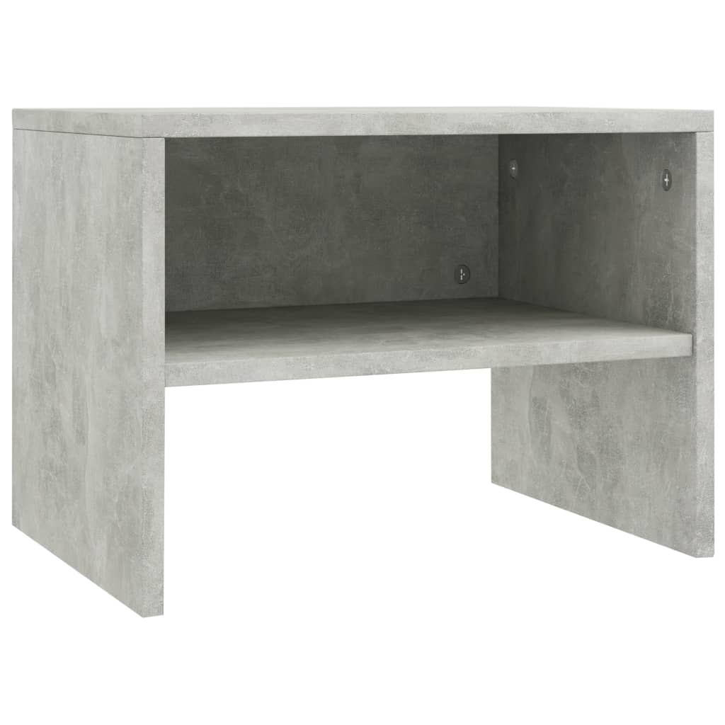 Bedside Cabinets 2 pcs Concrete Grey 40x30x30 cm Engineered Wood