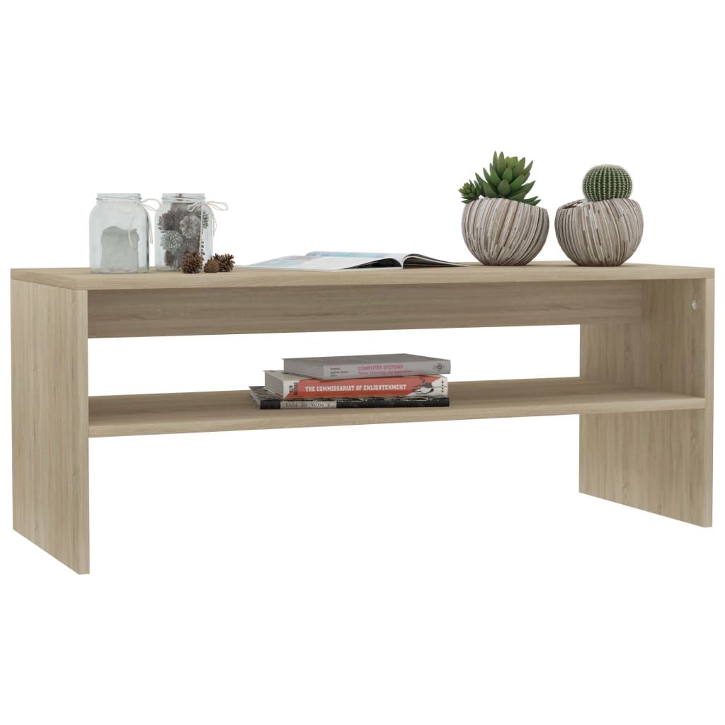 Coffee Table Sonoma Oak 100x40x40 cm Engineered Wood