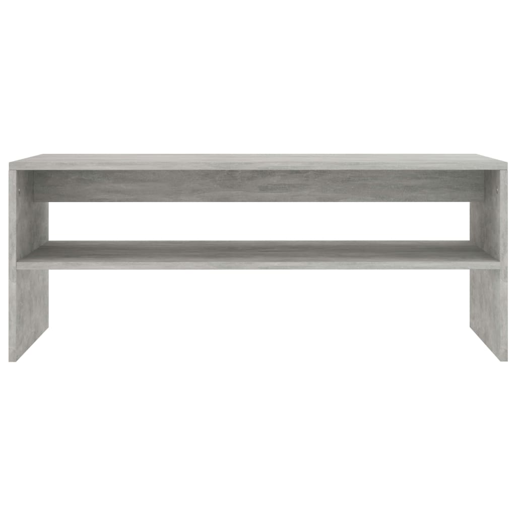 Coffee Table Concrete Grey 100x40x40 cm Engineered Wood