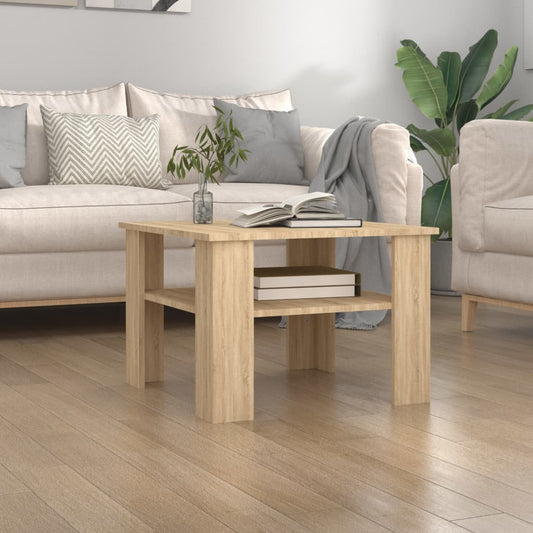 Coffee Table Sonoma Oak 60x60x42 cm Engineered Wood