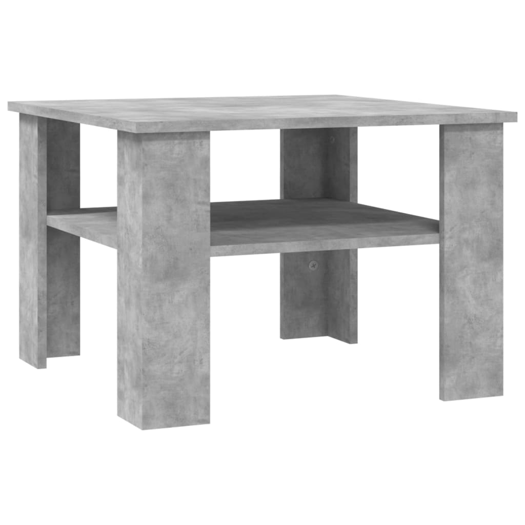 Coffee Table Concrete Grey 60x60x42 cm Engineered Wood