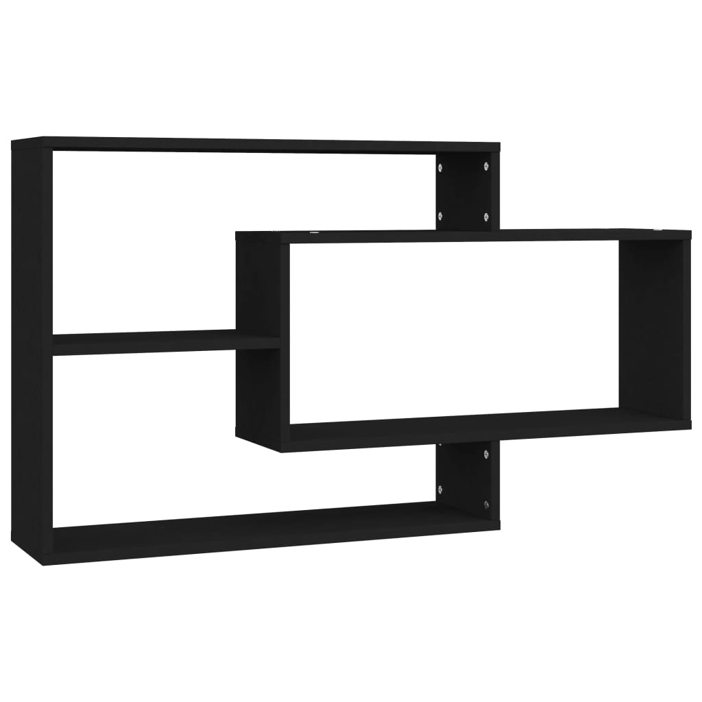 Wall Shelves Black 104x20x58.5 cm Engineered Wood