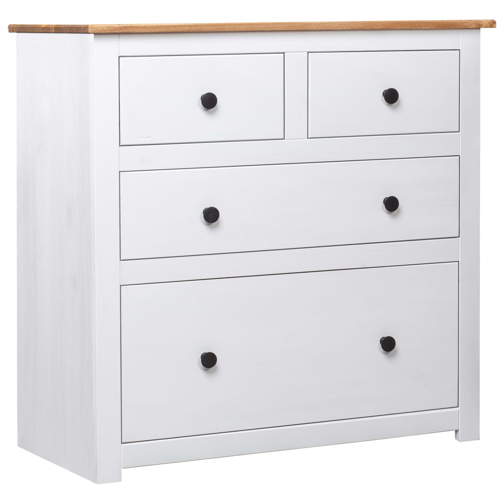 Sideboard White 80x40x83 cm Pinewood Panama Range