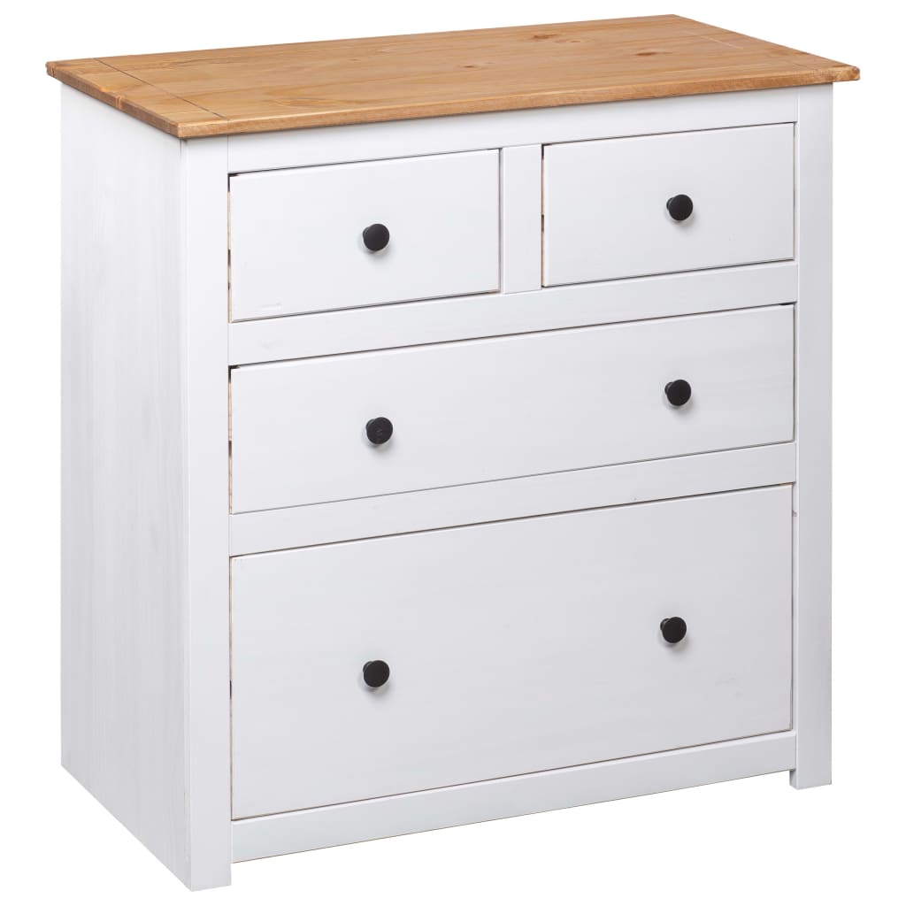 Sideboard White 80x40x83 cm Pinewood Panama Range