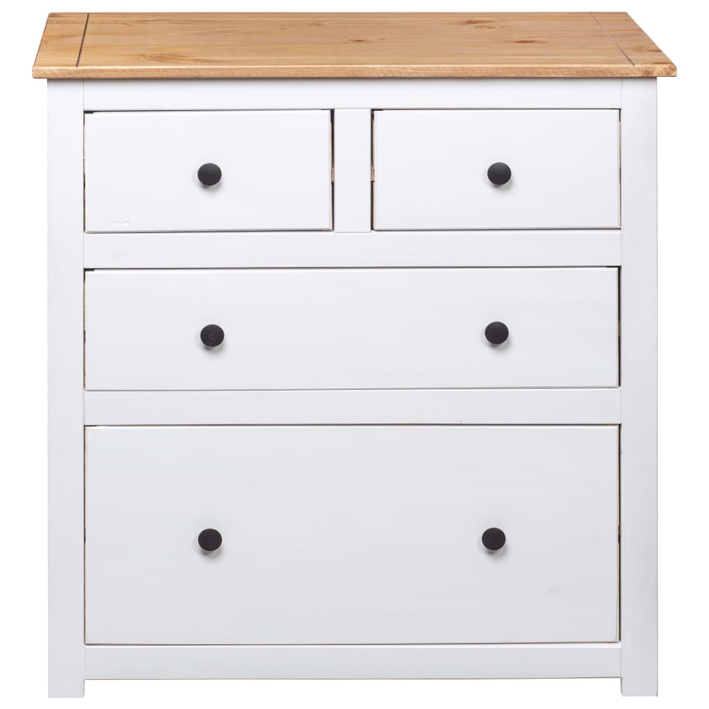 Sideboard White 80x40x83 cm Pinewood Panama Range