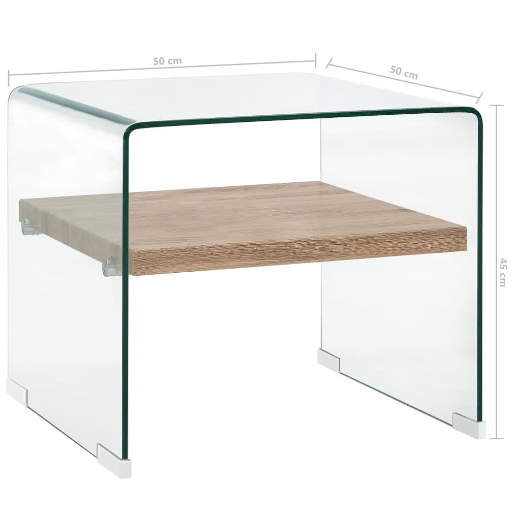 Coffee Table Clear Tempered Glass