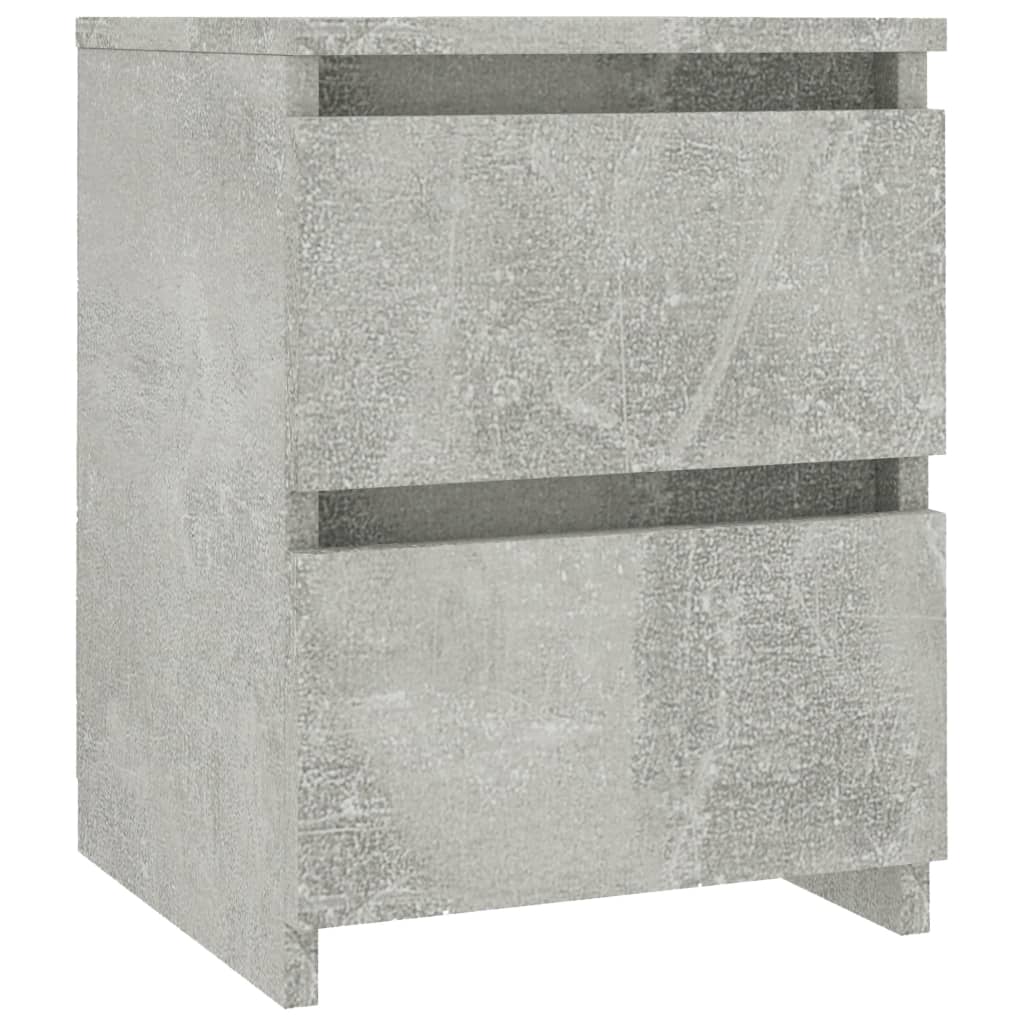 Bedside Cabinet Concrete Grey 30x30x40 cm Engineered Wood