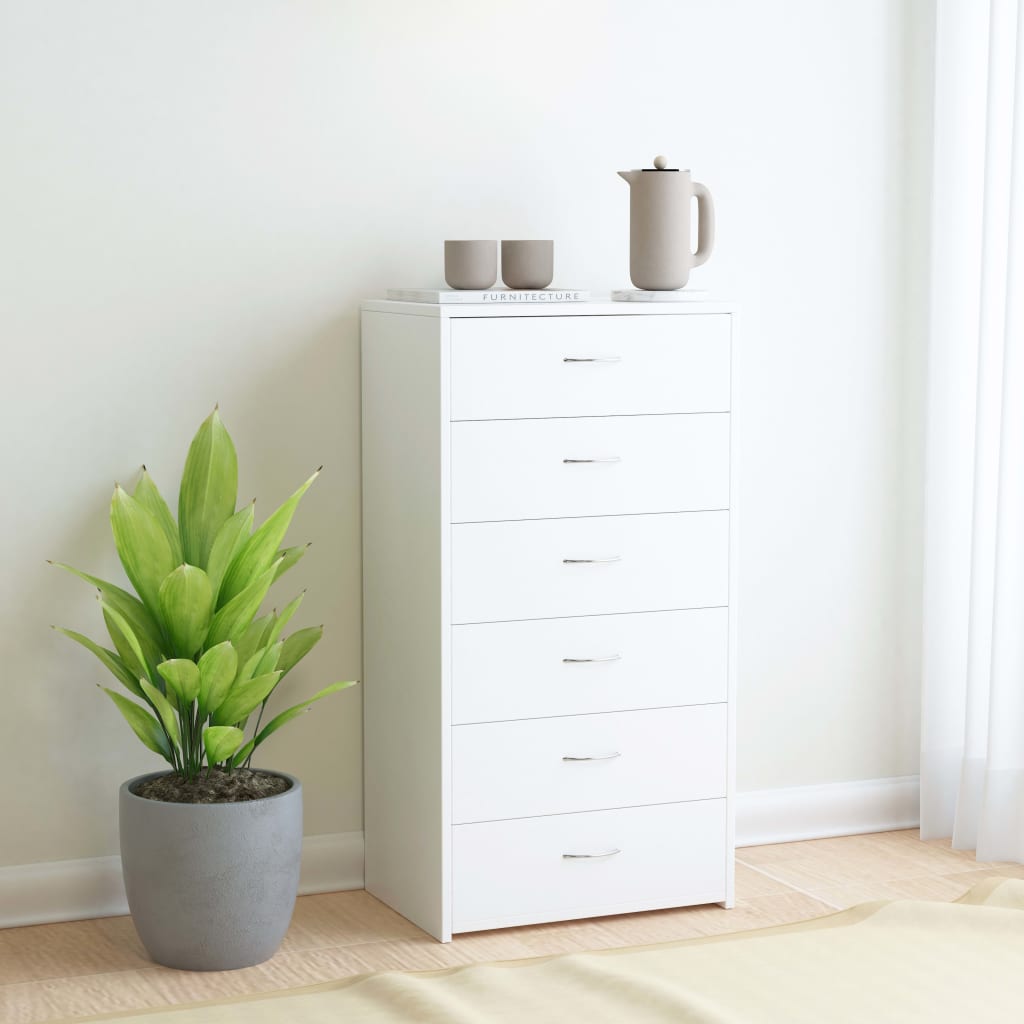 Sideboard With 6 Drawers 50X34X96 Cm Engineered Wood