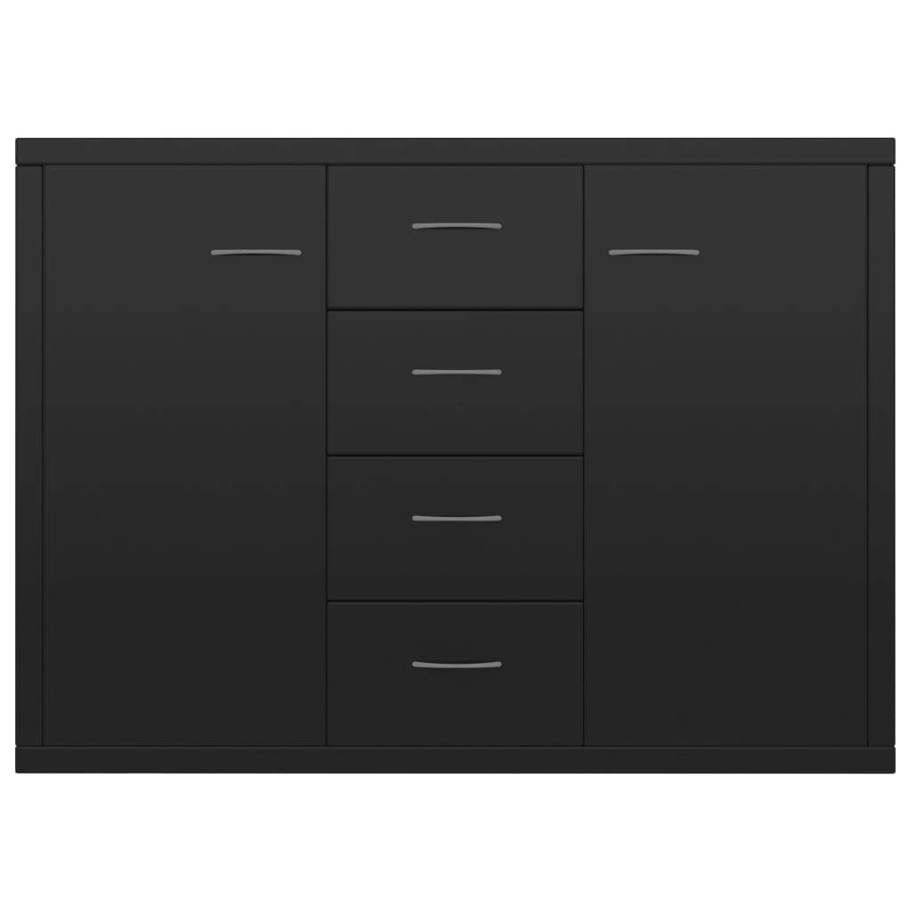 Sideboard High Gloss Black 88x30x65 cm Engineered Wood