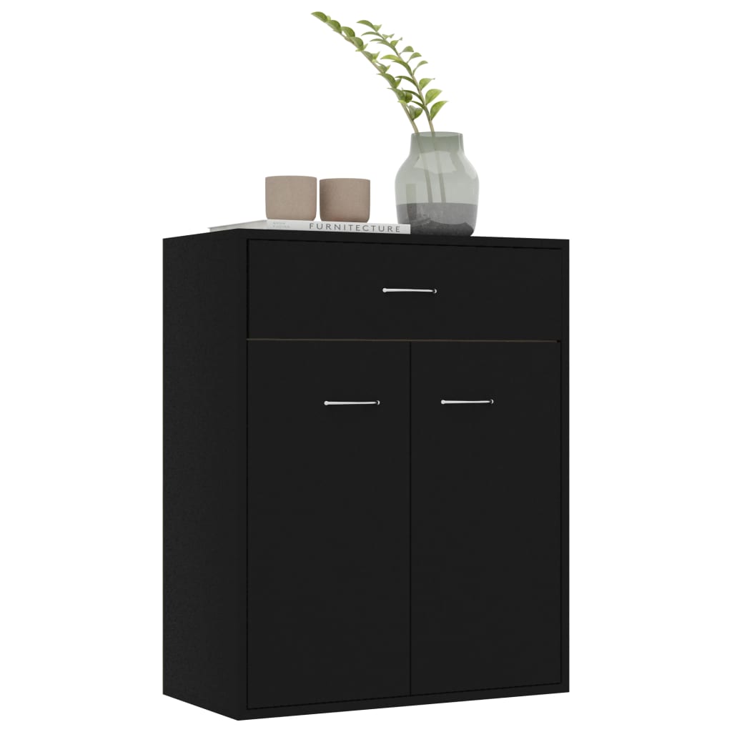 Sideboard Black 60x30x75 cm Engineered Wood