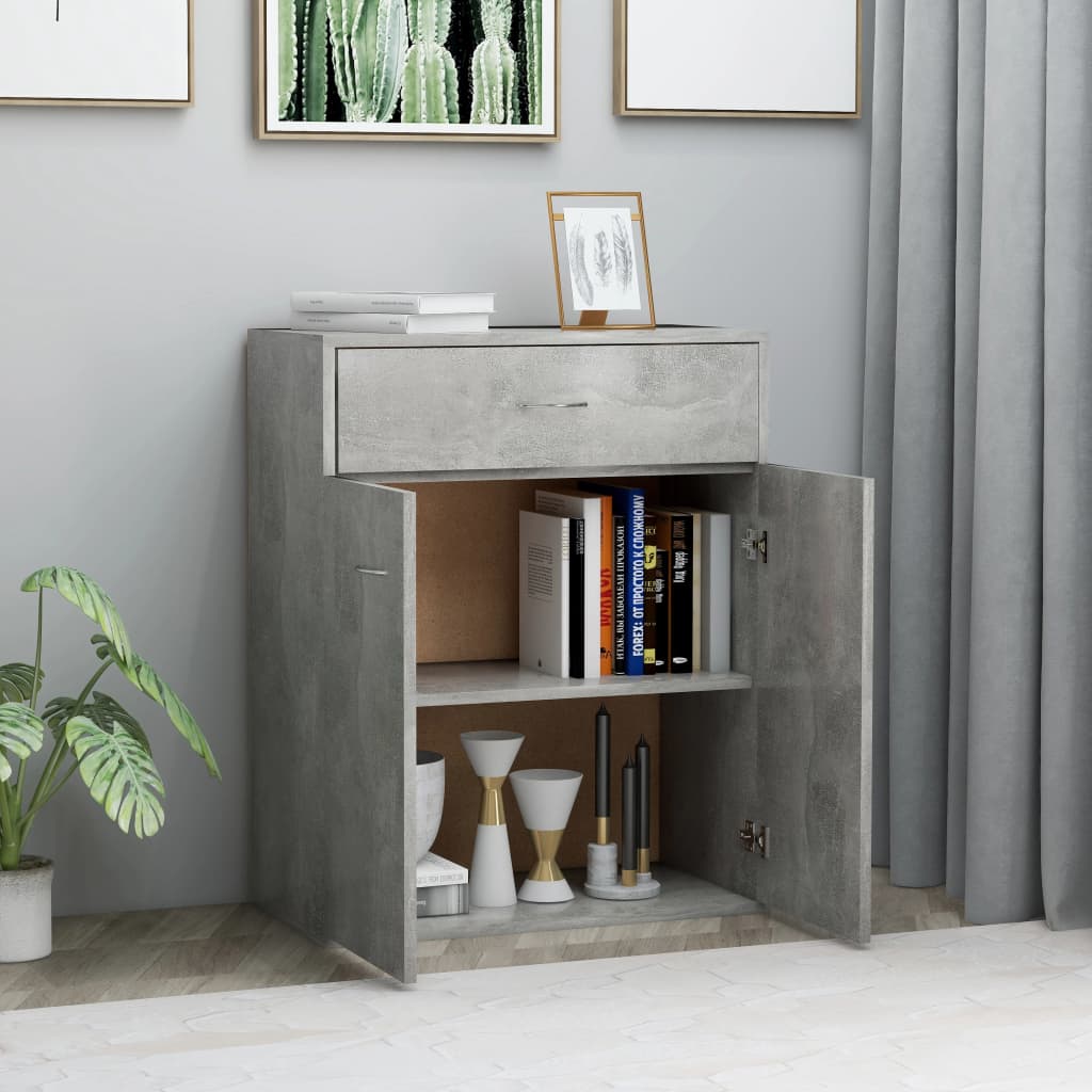 Sideboard Concrete Grey 60x30x75 cm Engineered Wood