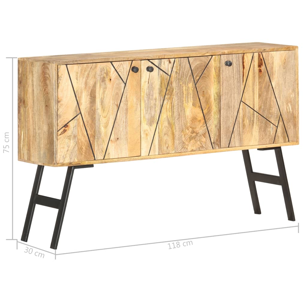 Sideboard 8X30X75 Cm Solid Mango Wood