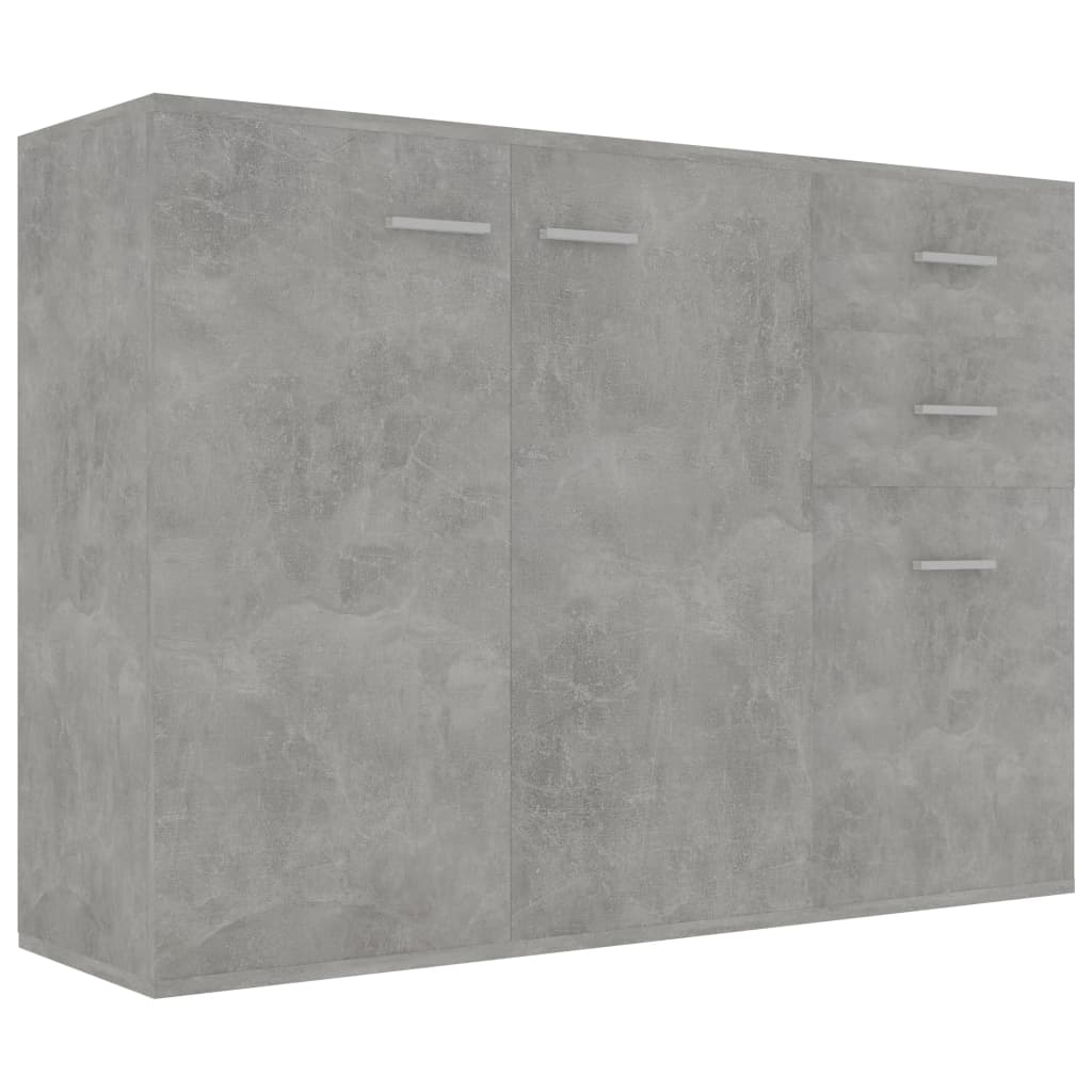 Sideboard Concrete Grey 105x30x75 cm Engineered Wood