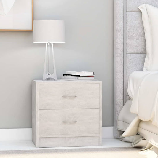 Bedside Cabinets 2 pcs Concrete Grey 40x30x40 cm Engineered Wood