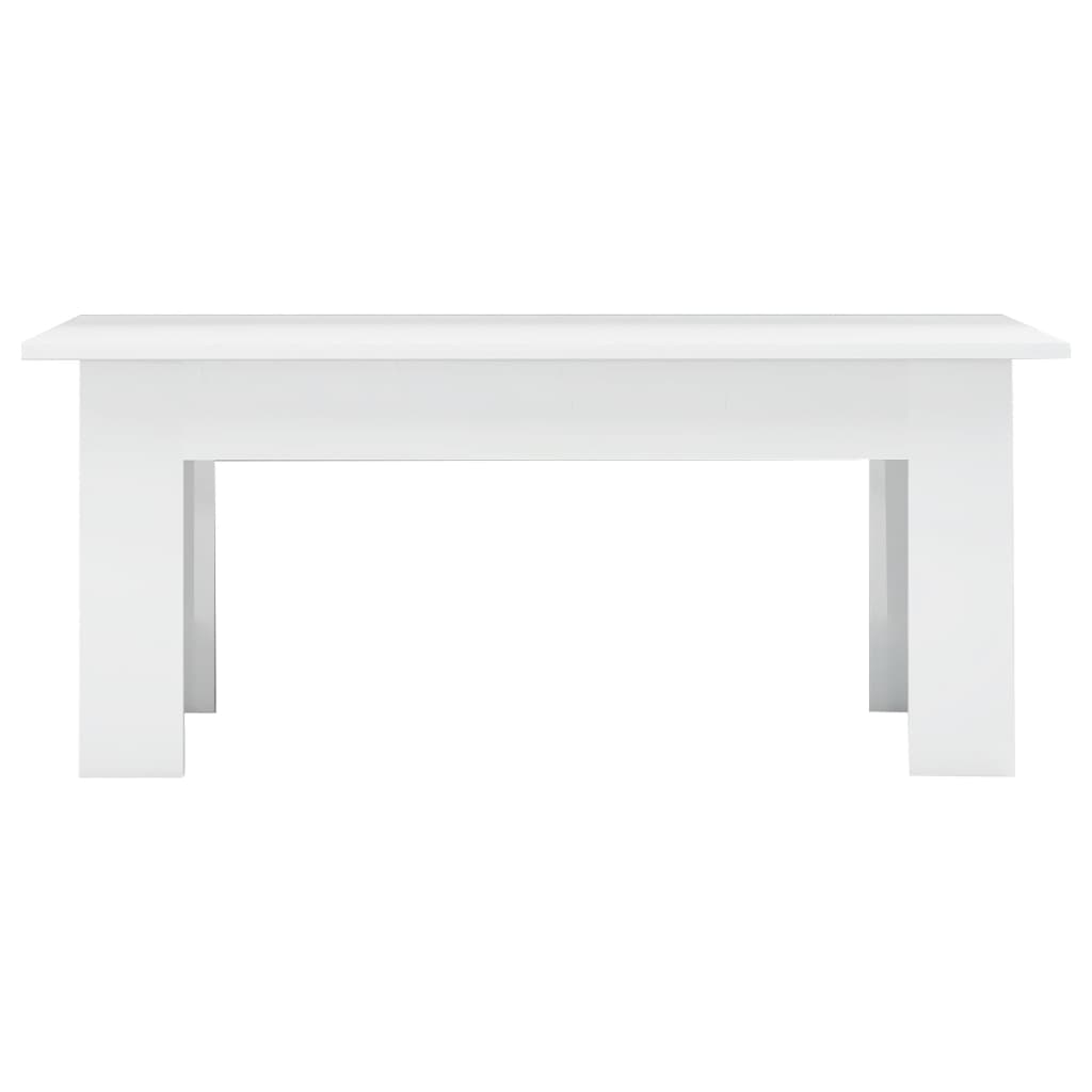 Coffee Table High Gloss White 100x60x42 cm Engineered Wood