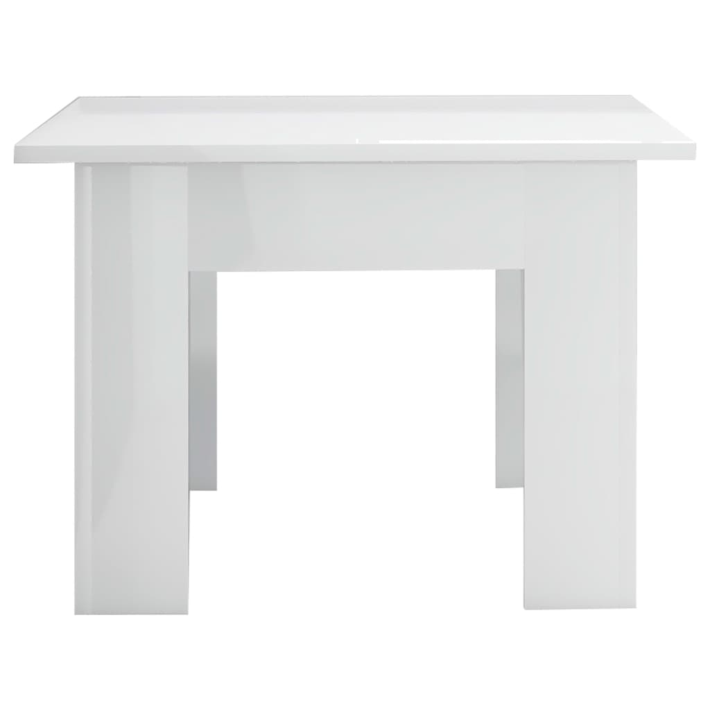 Coffee Table High Gloss White 100x60x42 cm Engineered Wood