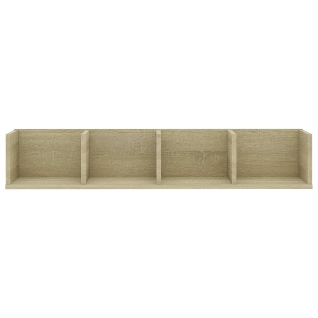 CD Wall Shelf Sonoma Oak 100x18x18 cm Engineered Wood