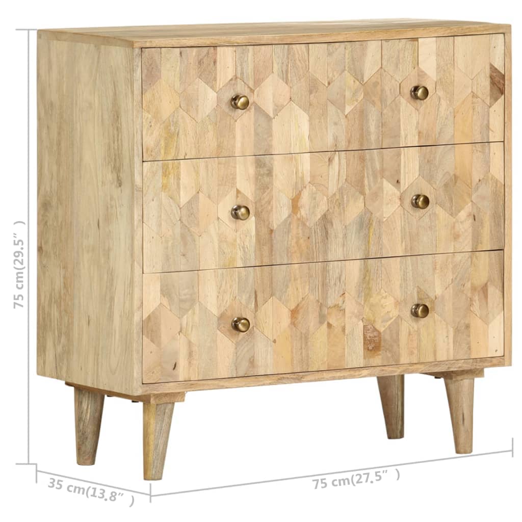 Drawer Cabinet Solid Mango Wood