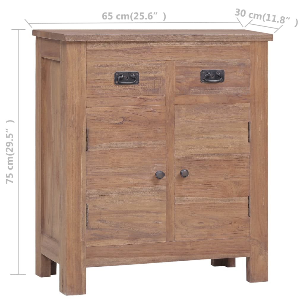 Sideboard 65X30X75 Cm Solid Teak Wood