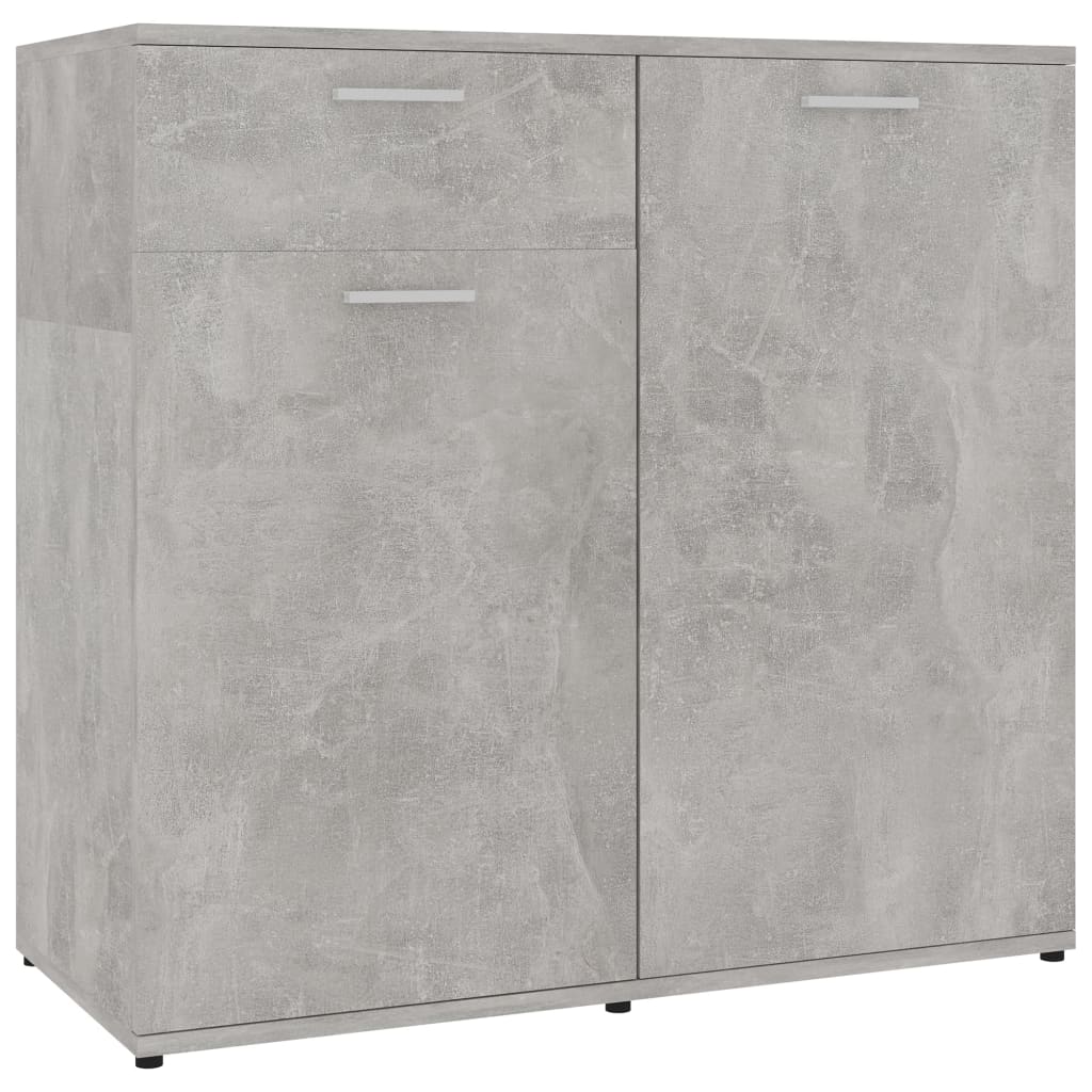 Sideboard Concrete Grey 80x36x75 cm Engineered Wood