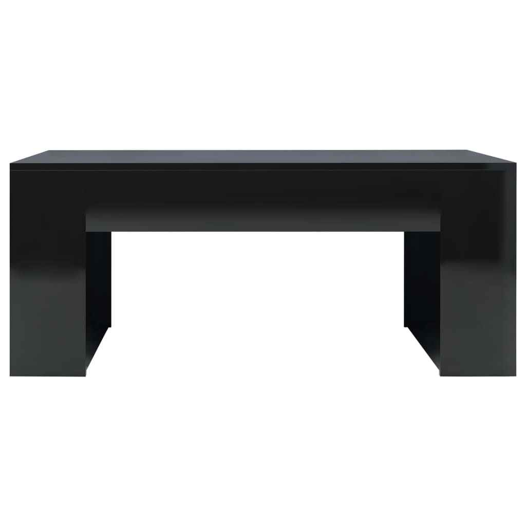 Coffee Table High Gloss Black 100x60x42 cm Engineered Wood