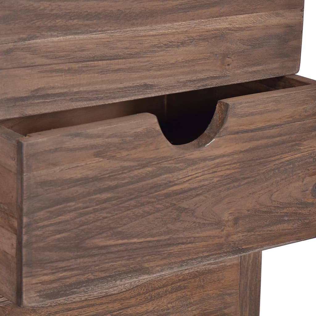 Sideboard with 5 Drawers 40x30x100 cm Solid Teak Wood