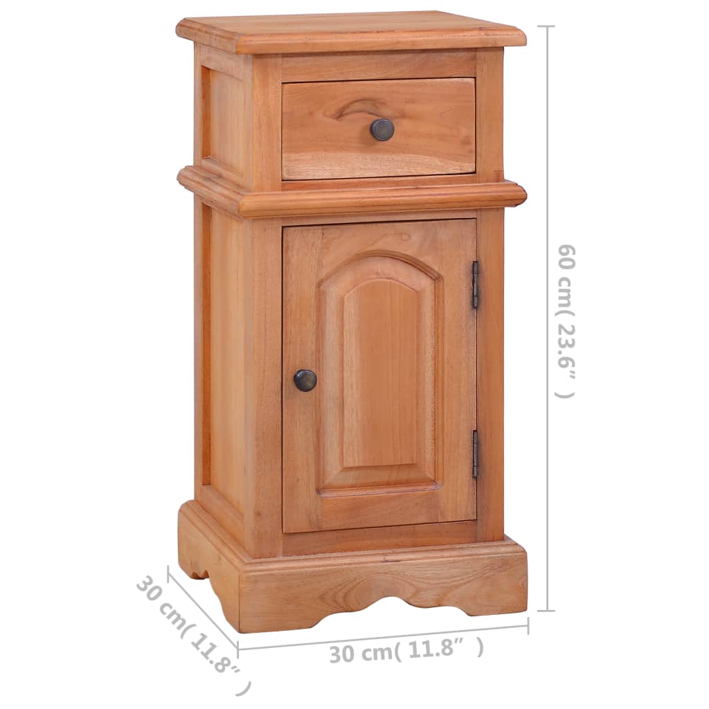 Bedside Cabinet Solid Mahogany Wood