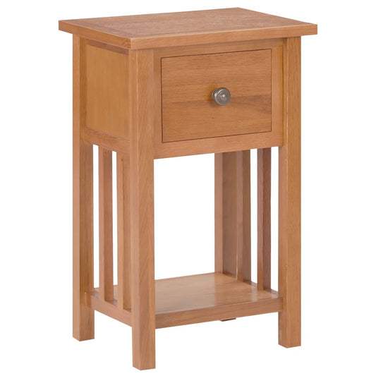 Magazine Table with Drawer 35x27x55 cm Solid Oak Wood