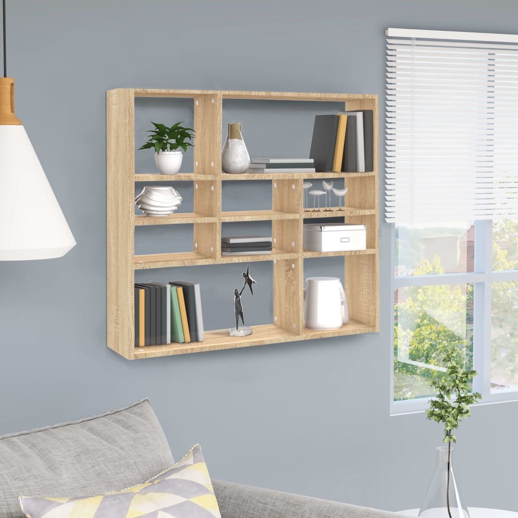 Wall Shelf 90X6X78 Cm Engineered Wood