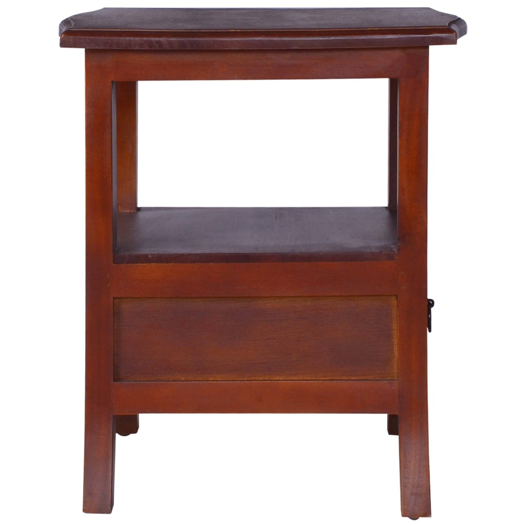 Bedside Cabinet Classical Brown Solid Mahogany Wood