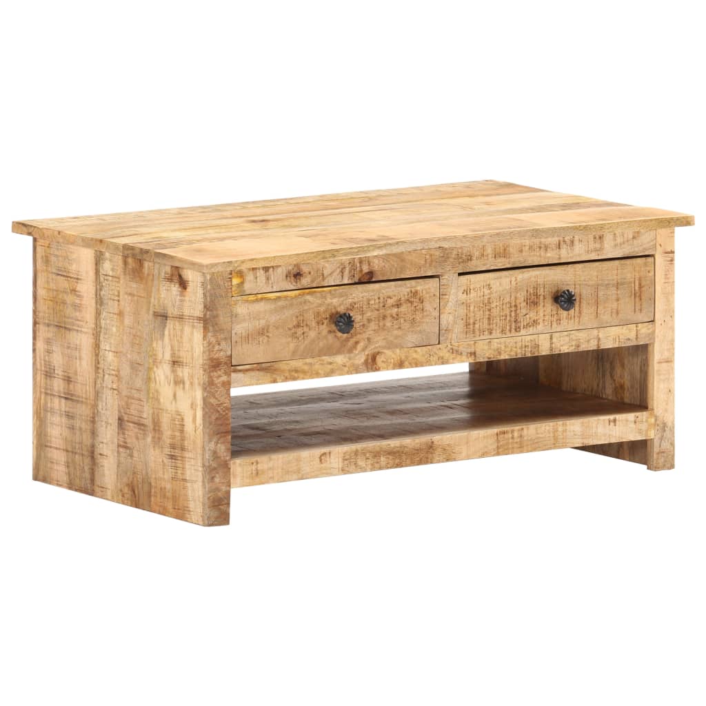 Coffee Table 88x50x38 cm Rough Mango Wood