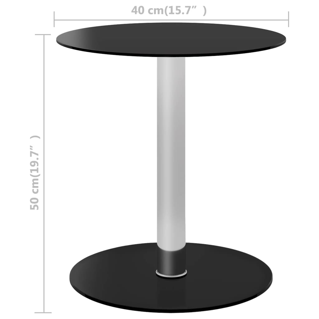 Coffee Table 40 Cm Tempered Glass