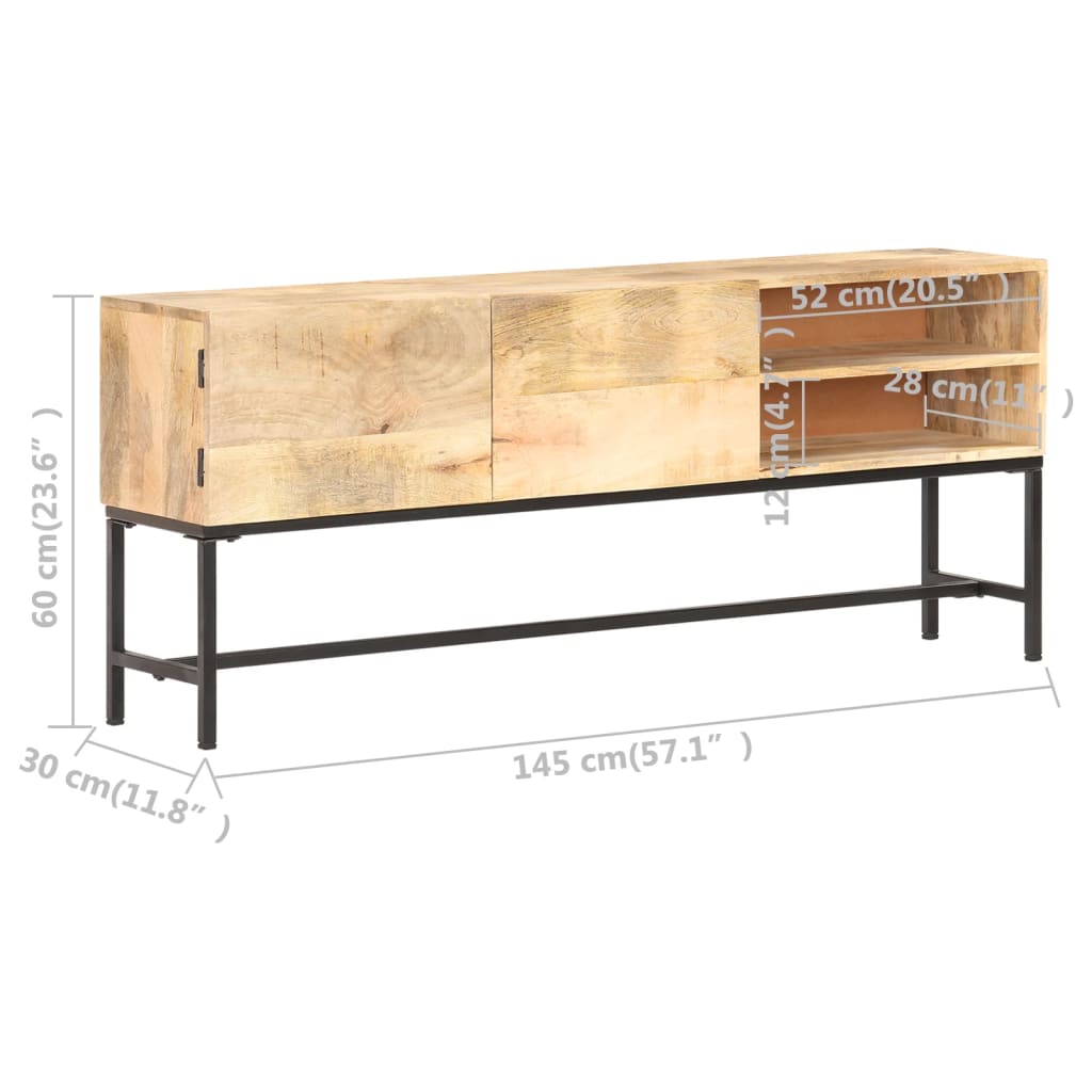 Sideboard 145X30X60 Cm Solid Mango Wood