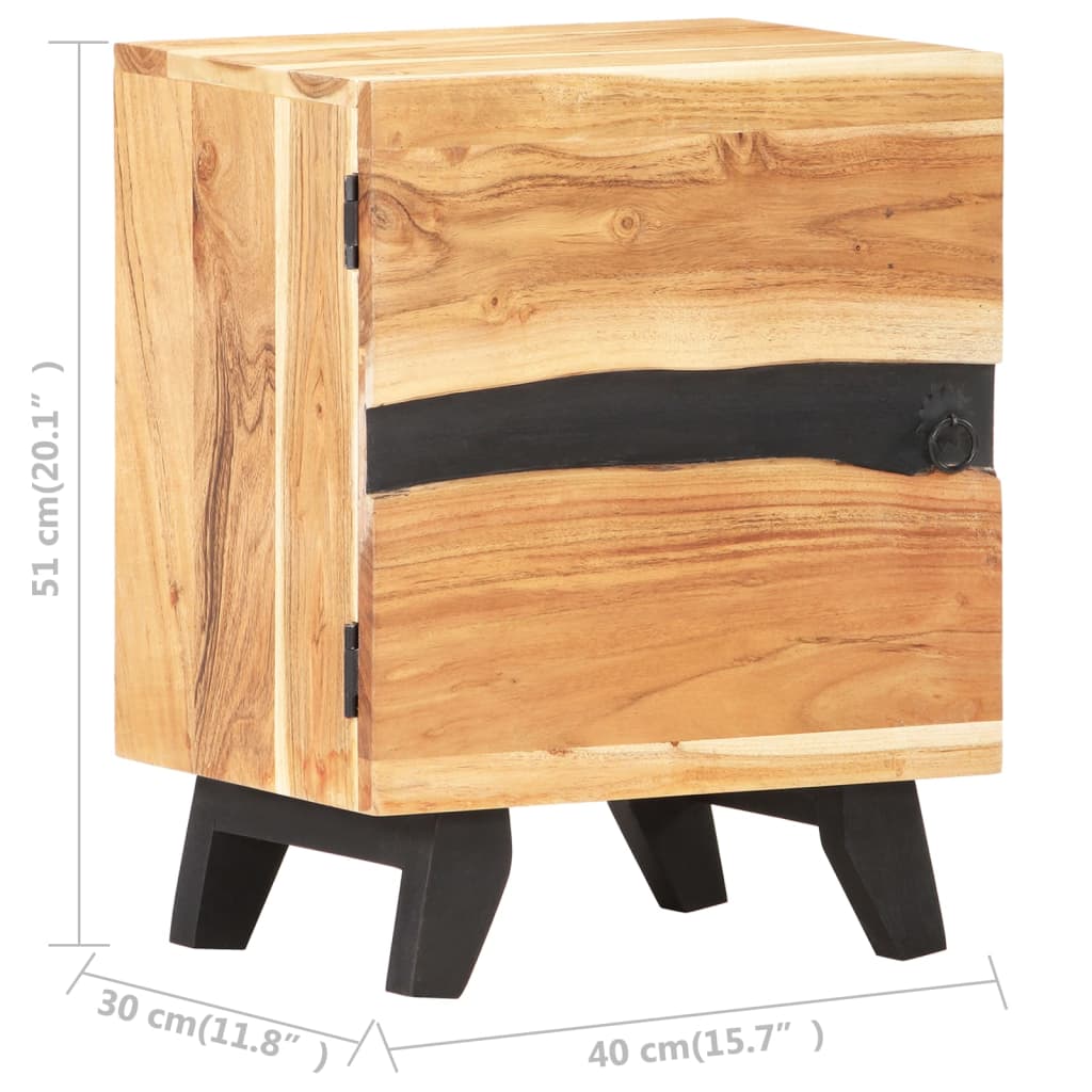 Bedside Cabinet 40x30x51 cm Solid Acacia Wood