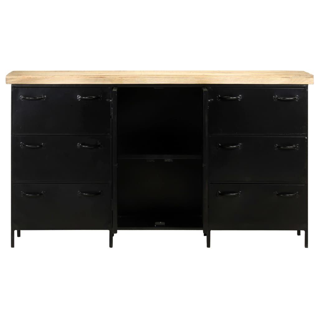 Sideboard 140X38X76 Cm Rough Mango Wood