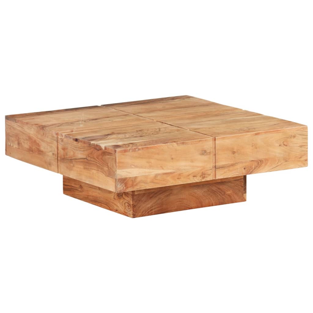 Coffee Table 80x80x28 cm Solid Acacia Wood