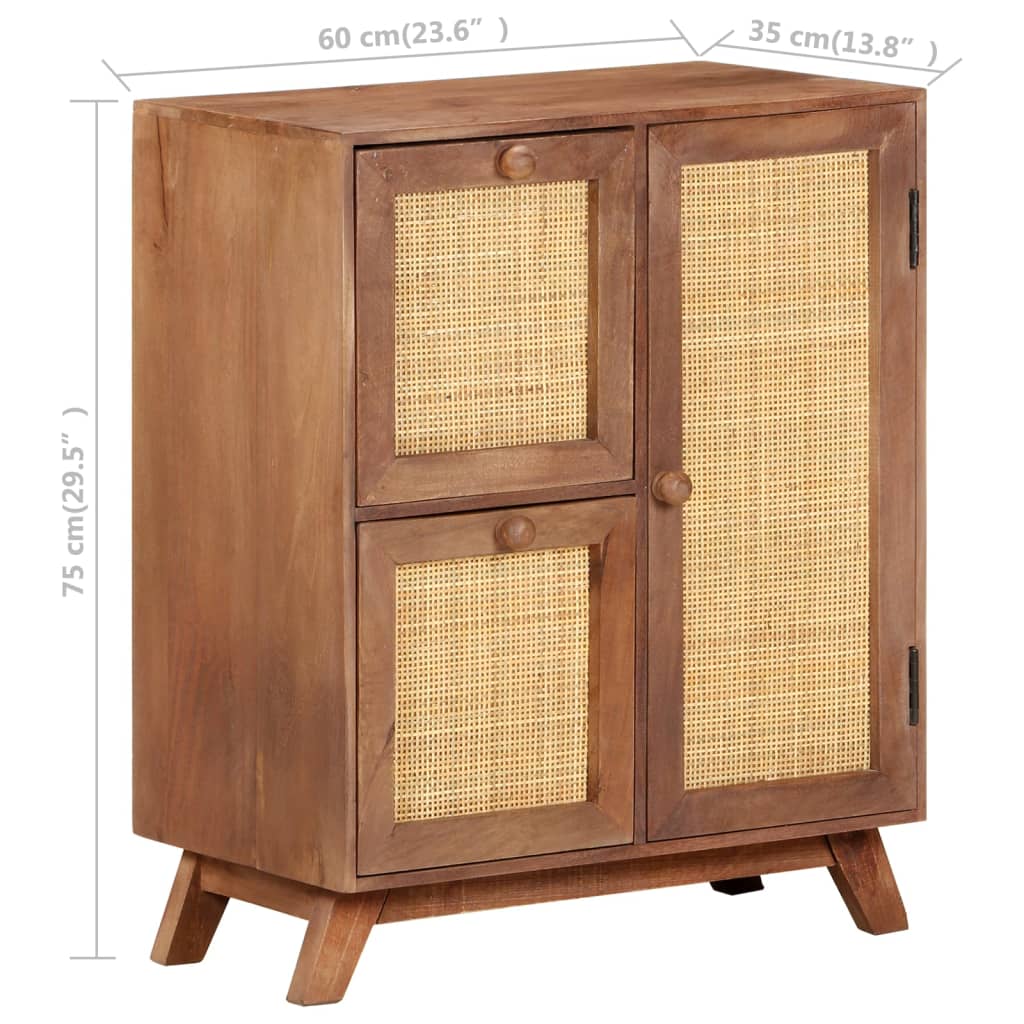 Sideboard 60X35X75 Cm Solid Mango Wood