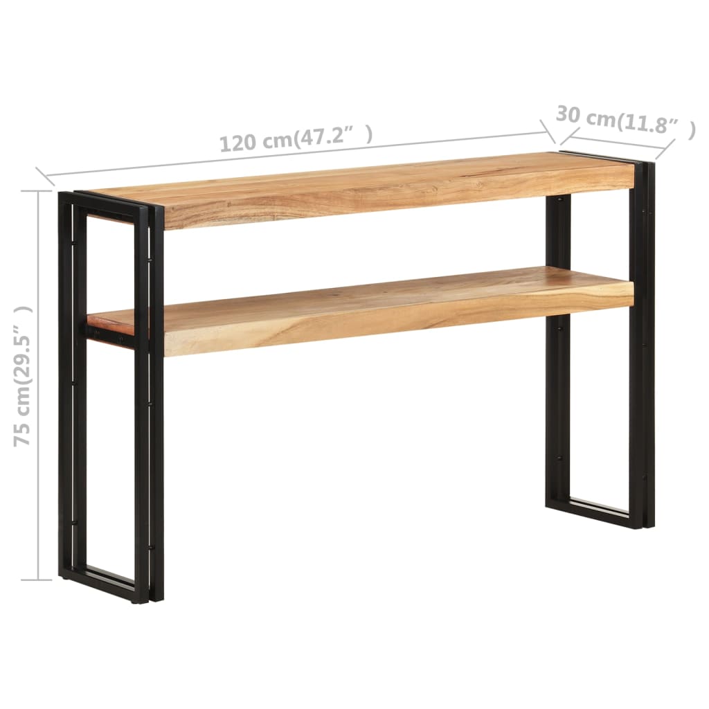 Console Table 120x30x75 cm Solid Acacia Wood