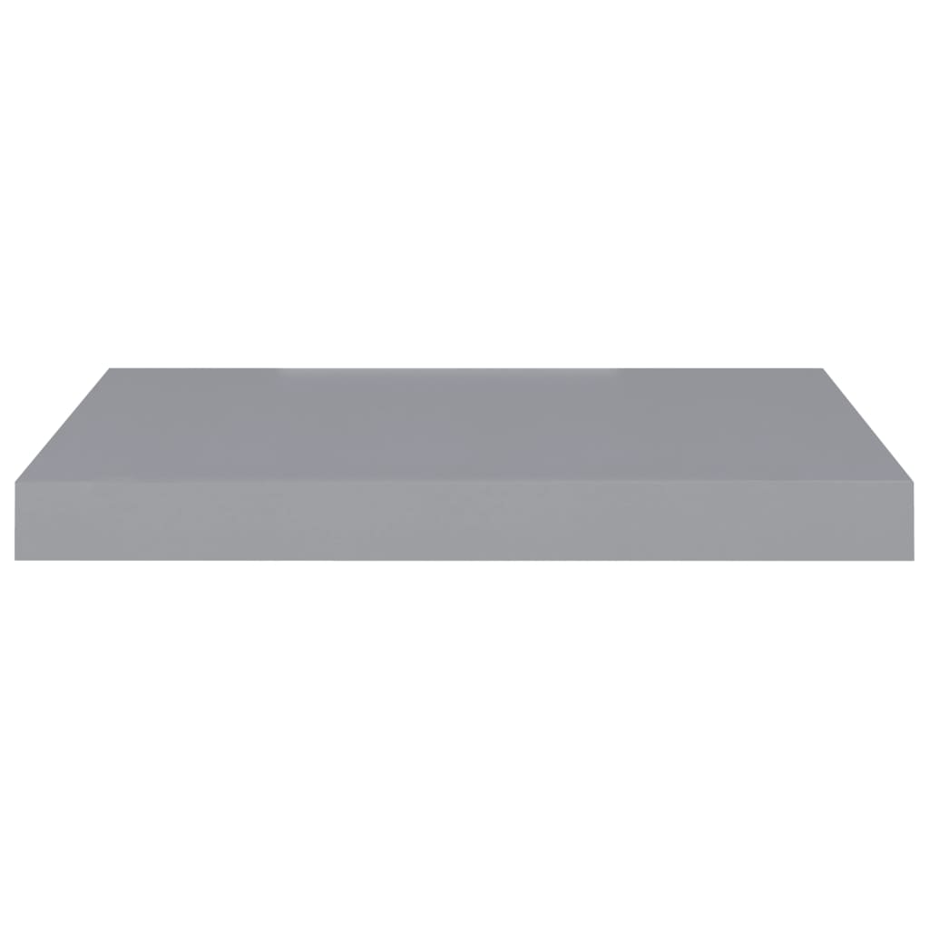 Floating Wall Shelves 2 pcs Grey 50x23x3.8 cm MDF