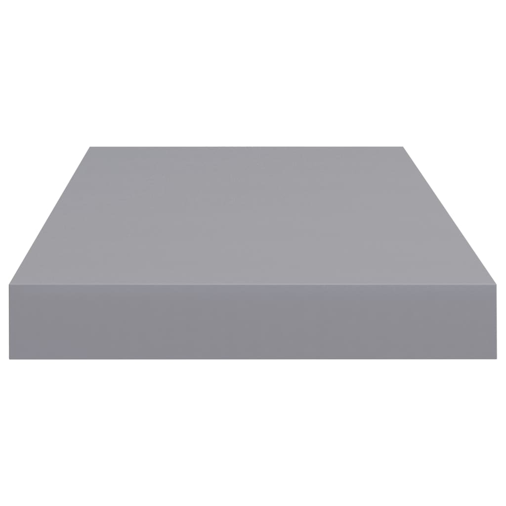 Floating Wall Shelves 2 pcs Grey 50x23x3.8 cm MDF