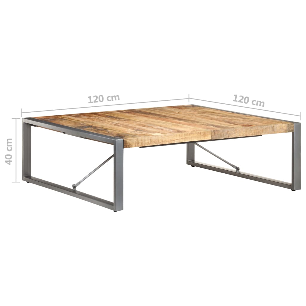 Coffee Table 120x120x40 cm Solid Wood Mango