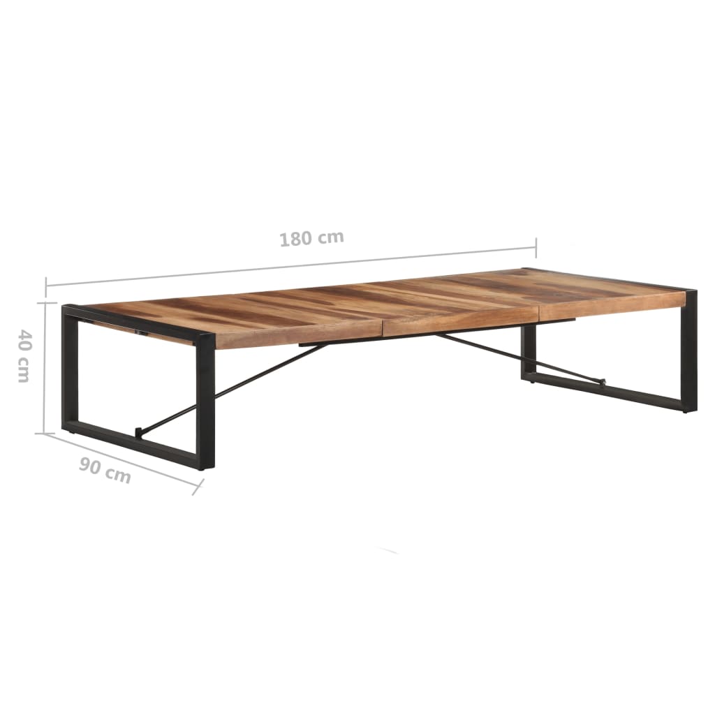 Coffee Table 180x90x40 cm Solid Wood with Sheesham Finish