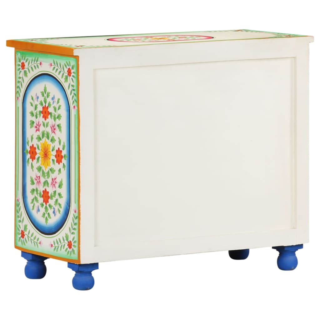 Hand Painted Sideboard 70x35x60 cm Solid Mango Wood