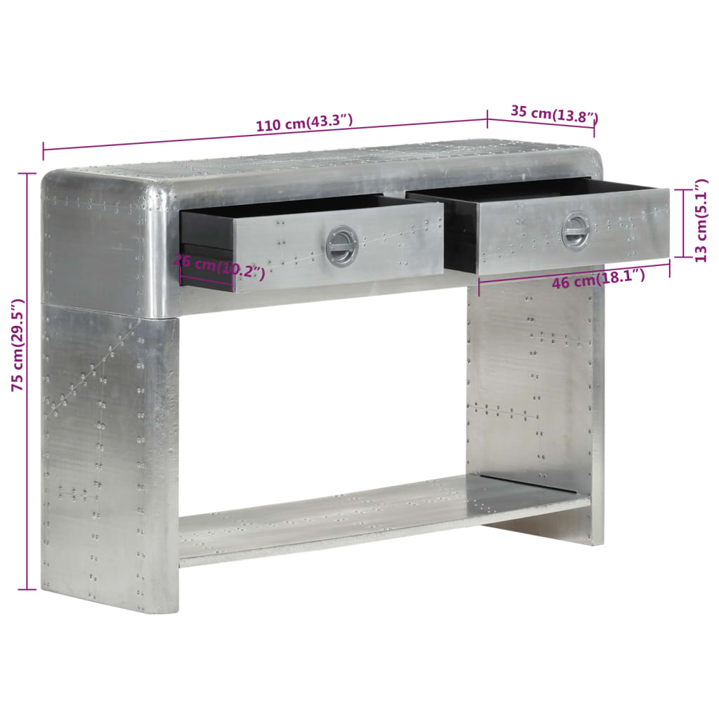 Aviator Sideboard 110X35X75 Cm Metal