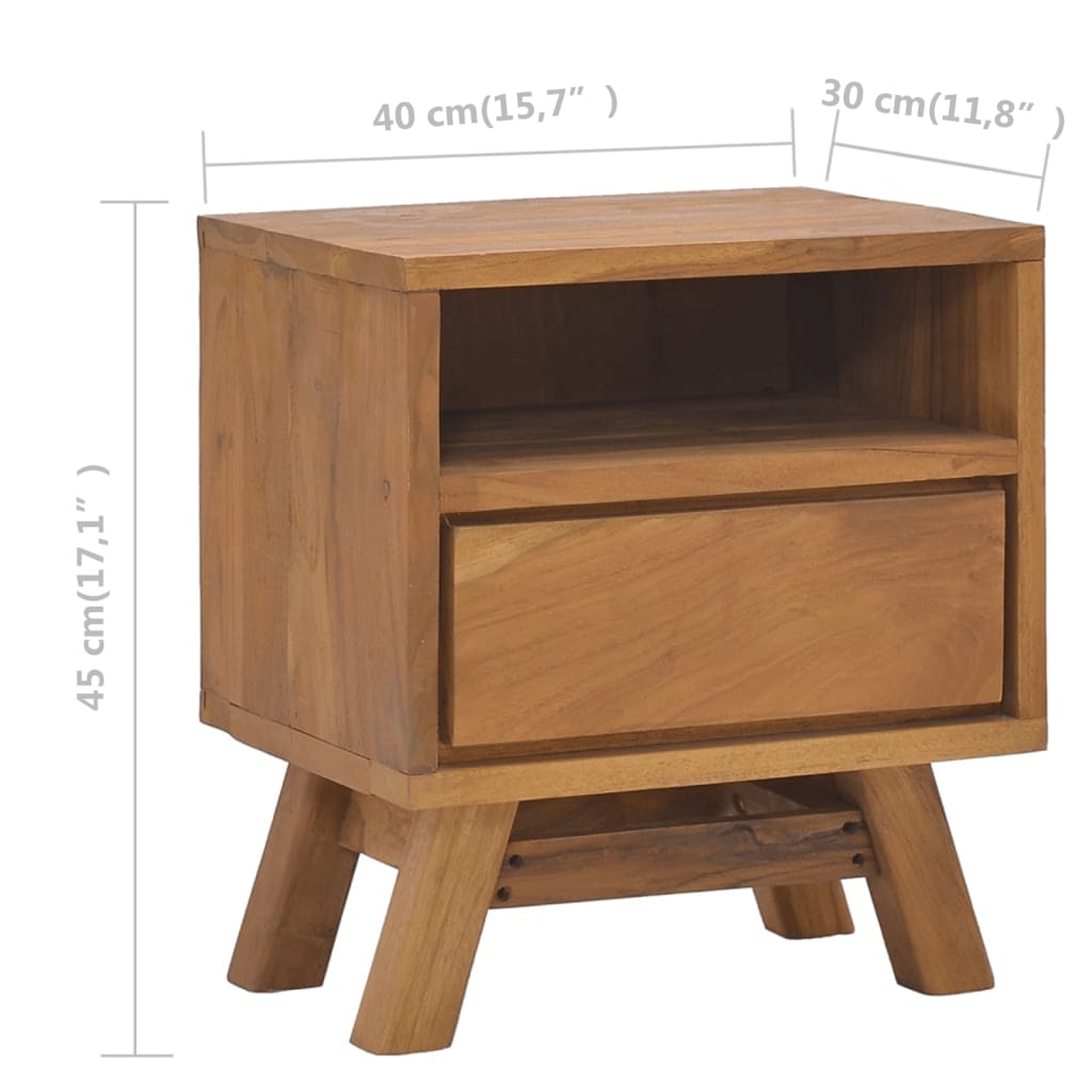 Bedside Cabinet 40x30x45 cm Solid Teak Wood