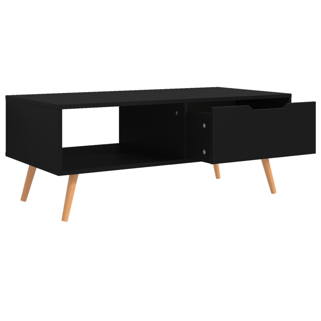 Coffee Table Black 100x49.5x43 cm Engineered Wood