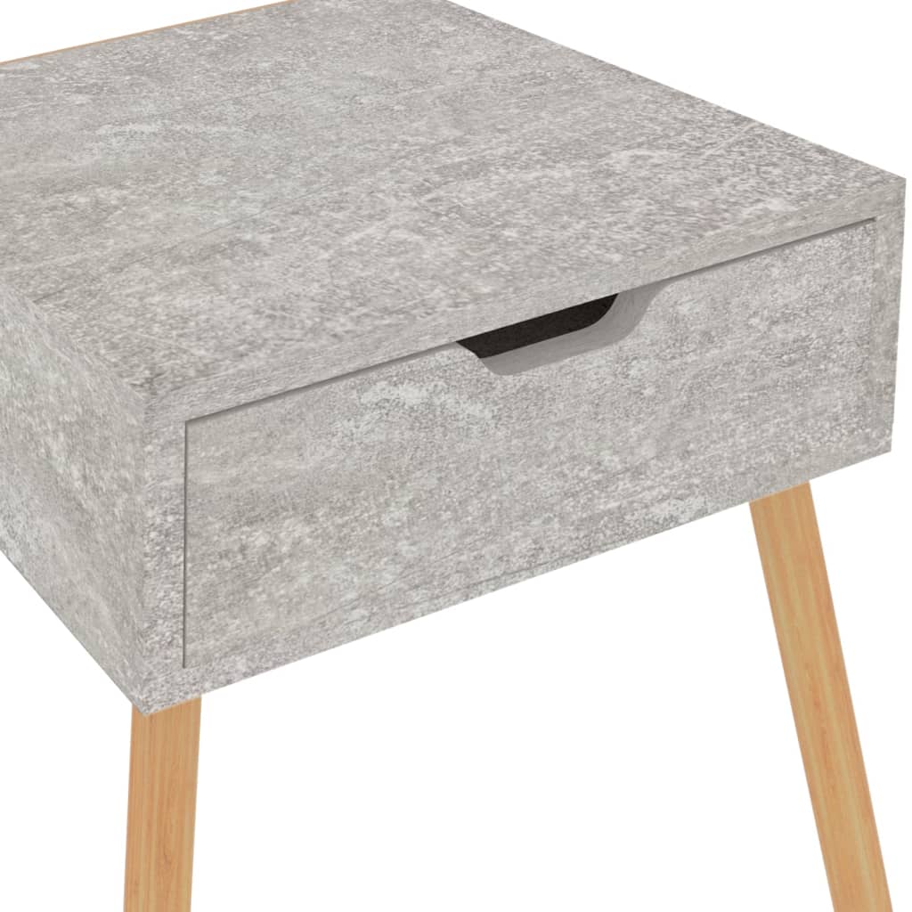 Bedside Cabinet Concrete Grey 40x40x56 cm Engineered Wood