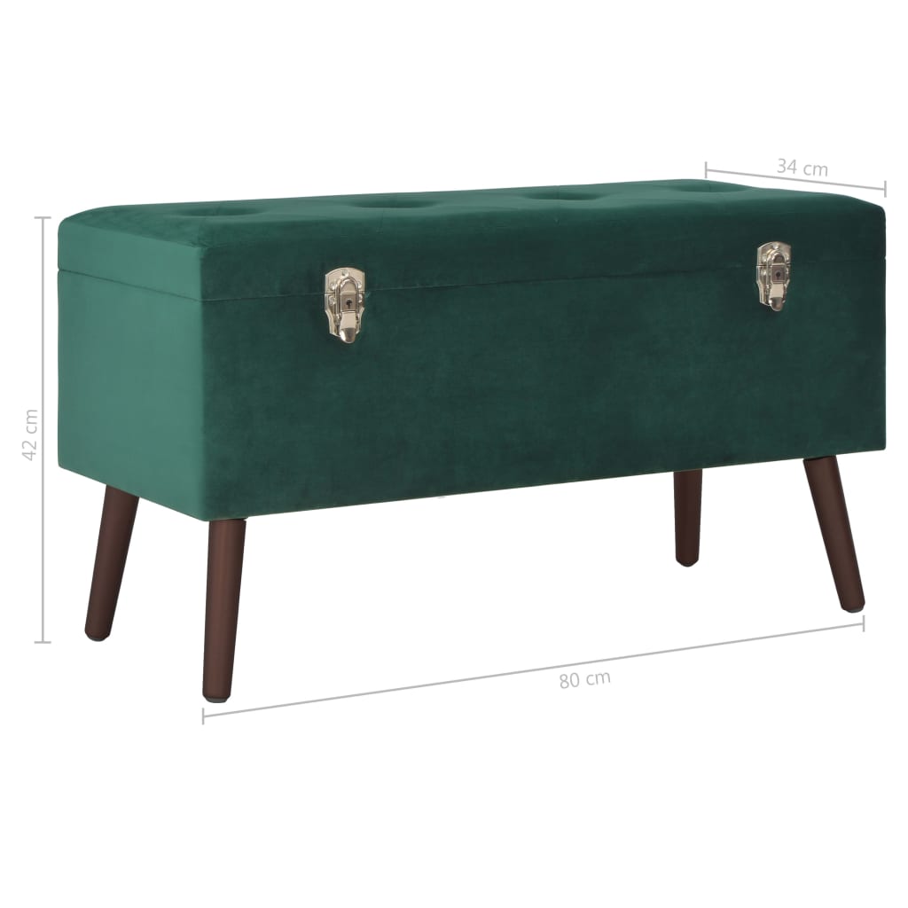 Bench With Storage Compartment 80 Cm Velvet